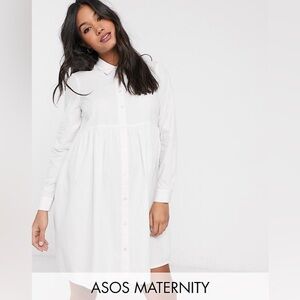 Maternity Shirt Dress - Black
